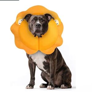 Lion Pet Recovery Collar for Dogs - Soft Inflatable Cone